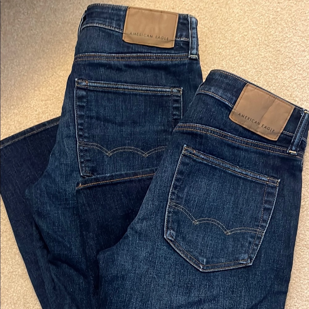 American Eagle Dark Wash Jeans 28x30 Two Pair Lot